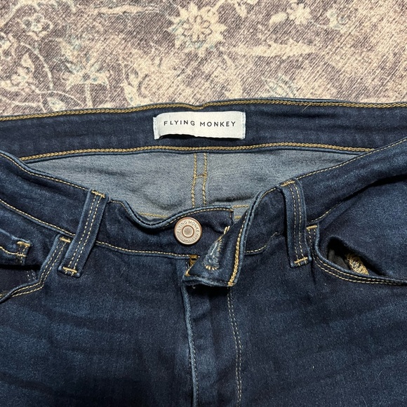 Women’s Flying Monkey Skinny jeans, waist size 30, inseam 30, dark blue. - Picture 3 of 4